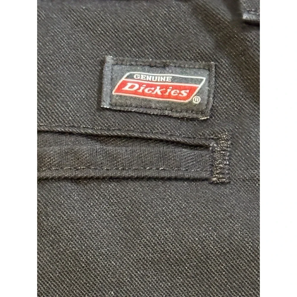 Boys Dickies Pants Size 14 Reg 2 Pair Black Uniform Adjustable Waist Knee Wear
